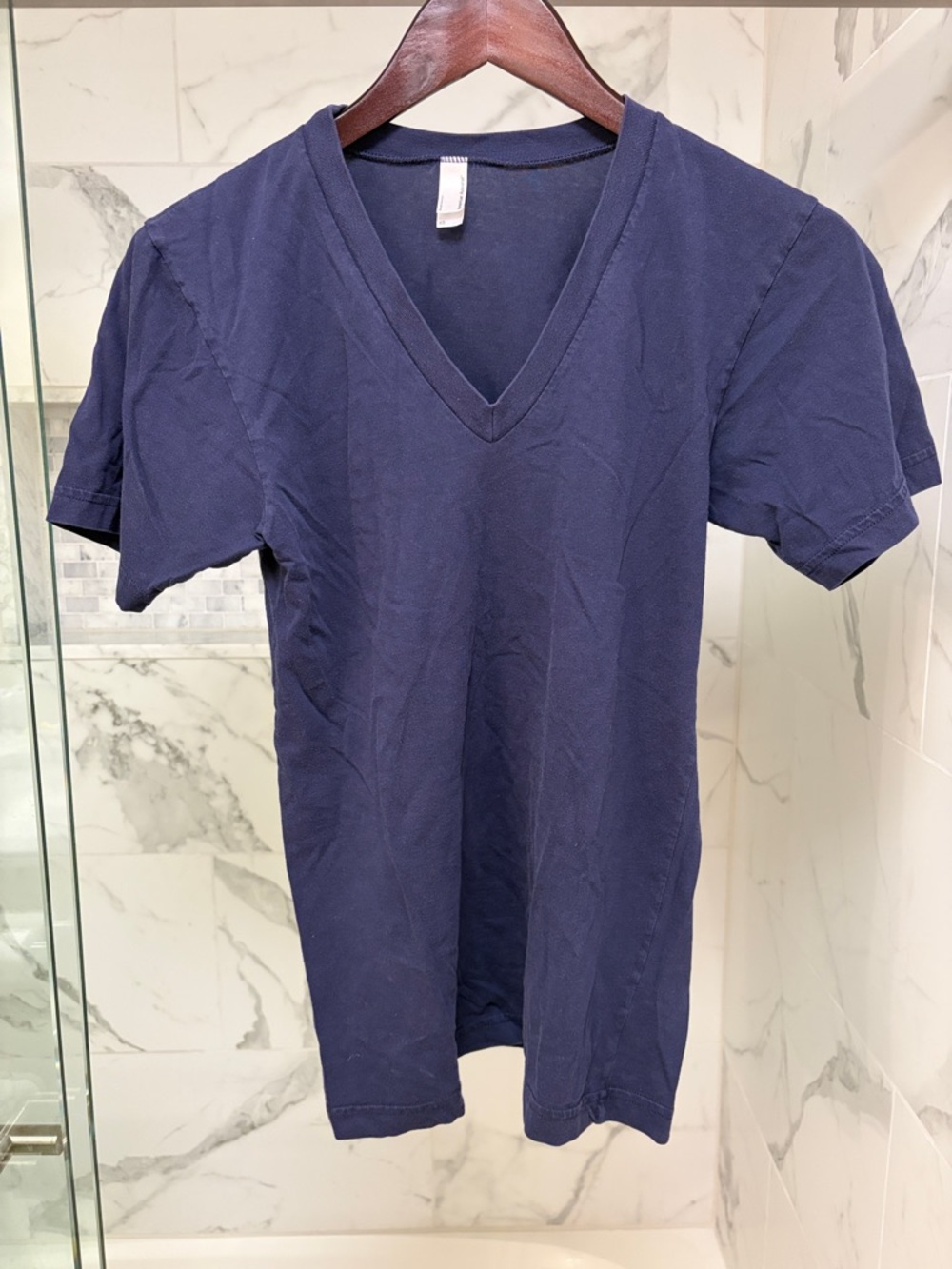 American Apparel Navy V-Neck Tee